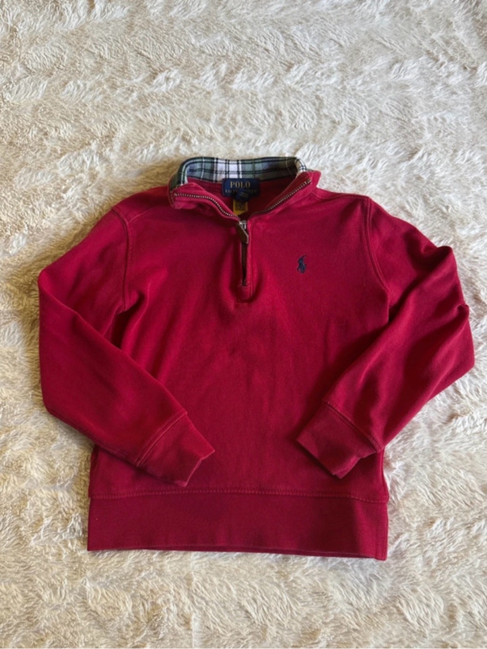 Polo by Ralph Lauren Deep Red Quarter-Zip Pullover